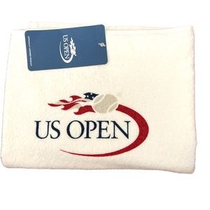USTA US Open Tennis Towel RW&B on White